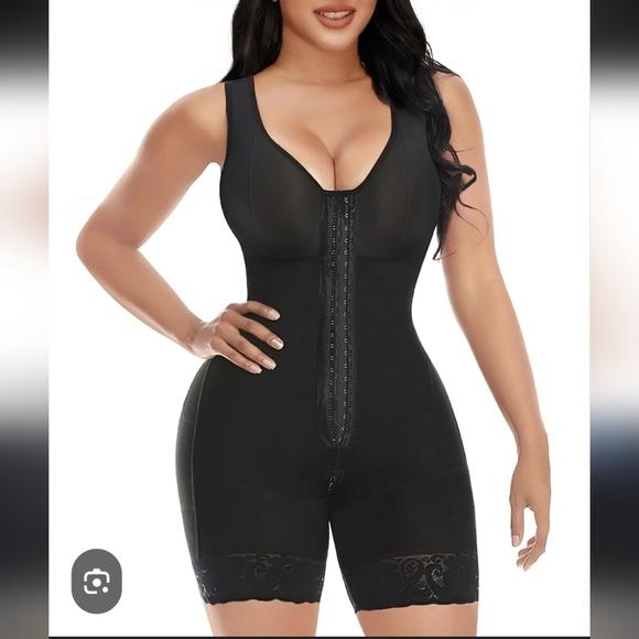 YIANNA Women's Black Shapewear Bodysuit - Picture 4 of 6